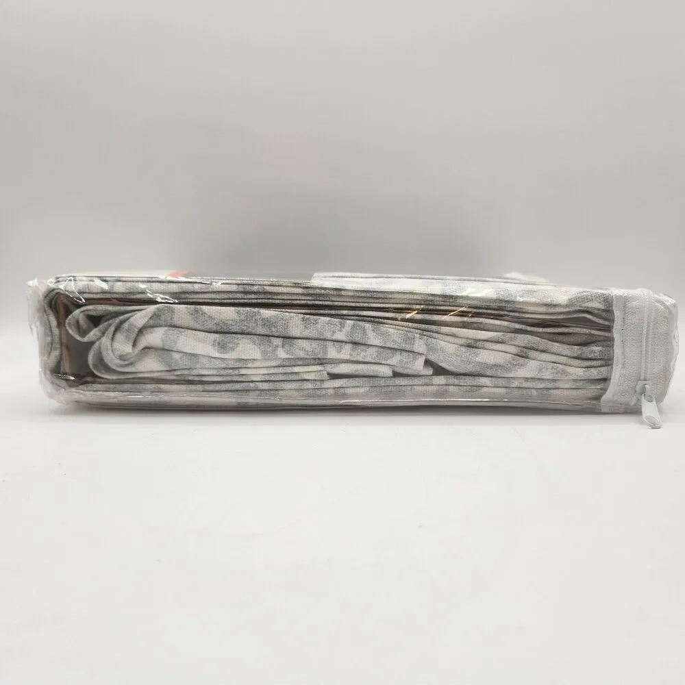 Pairs to Go Brockwell Spa Rod Pocket Curtain Two Panels Ivory Gray 56x95 New